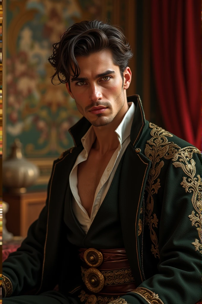 Sensual man in the Renaissance era