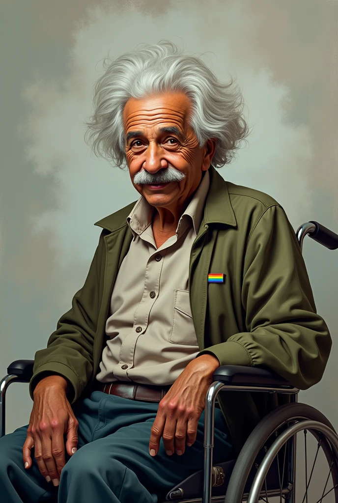 Make Einstein disable, American African, lgbt and vegetarian