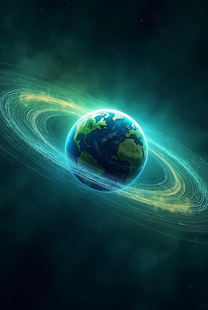 planet earth and the lines of force of its magnetic field