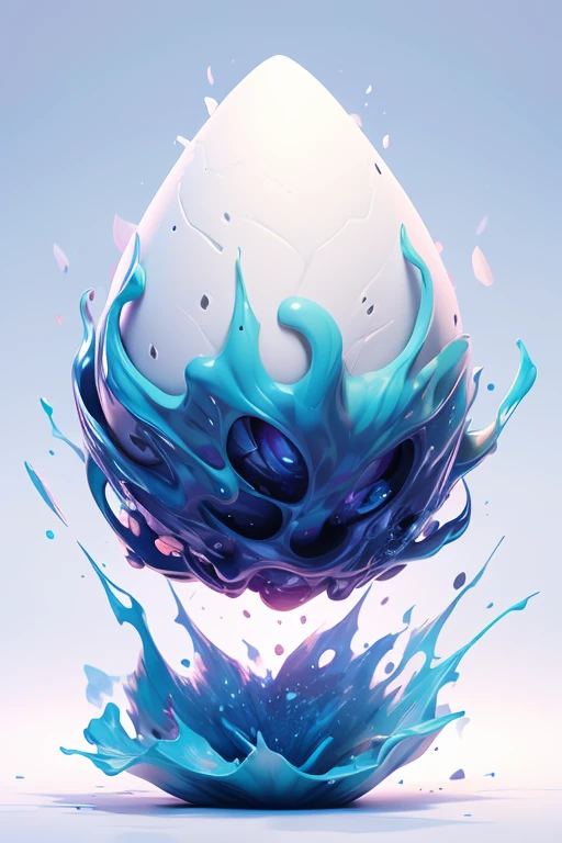 1 monster egg in mid-air. The image should be sharp and detailed, with beautiful colors. white background
