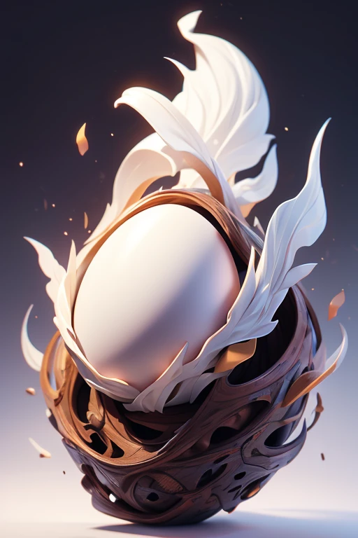 1 monster egg in mid-air. The image should be sharp and detailed, with beautiful colors. white background
