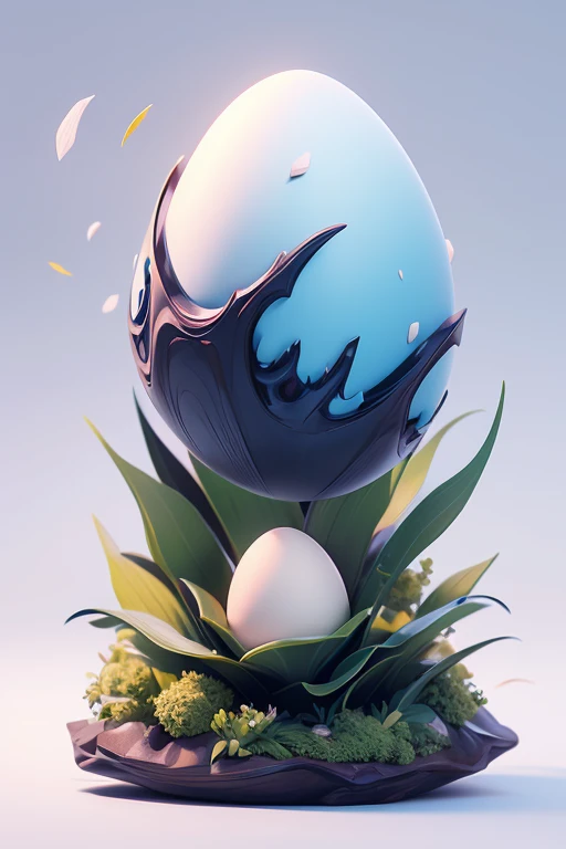1 monster egg in mid-air. The image should be sharp and detailed, with beautiful colors. white background