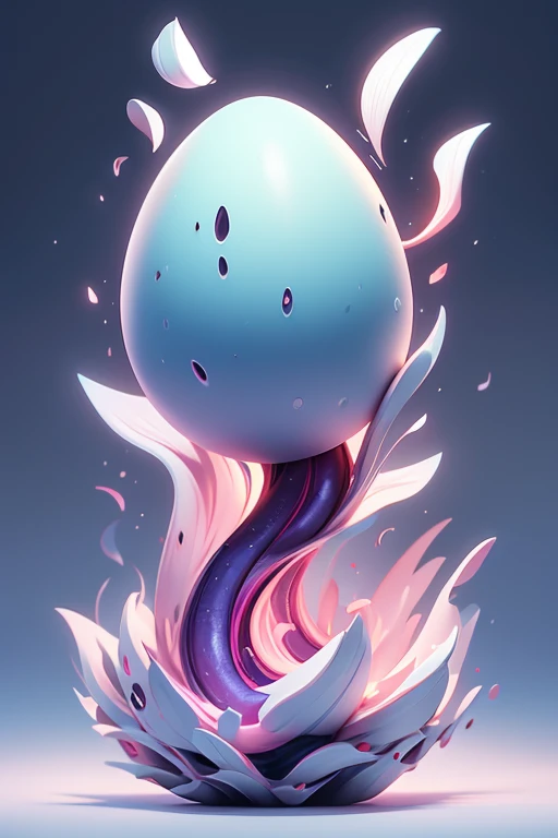 1 monster egg in mid-air. The image should be sharp and detailed, with beautiful colors. white background