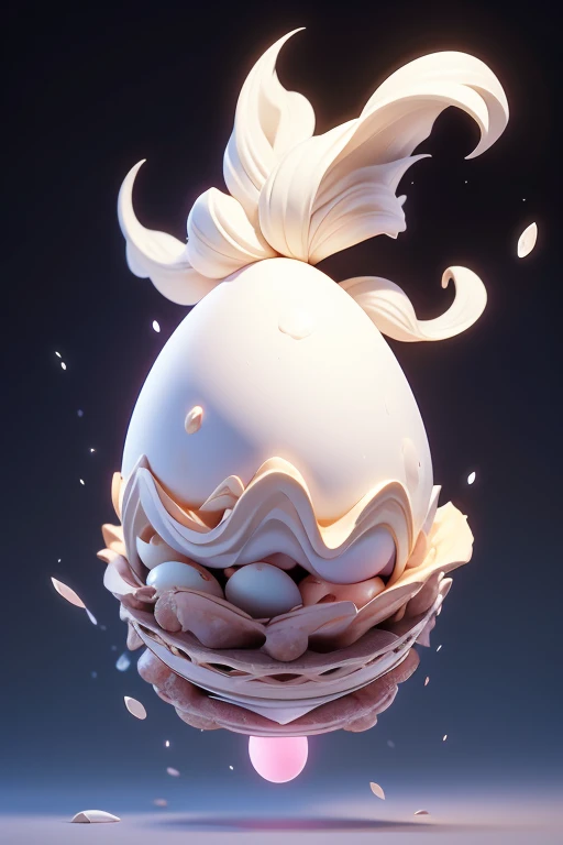 1 monster egg in mid-air. The image should be sharp and detailed, with beautiful colors. white background
