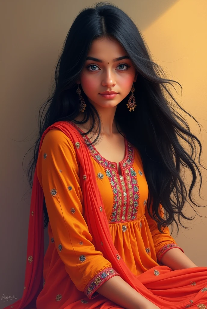 15 yo girl
Name Shruti Sharma 
Eye colour blond
Black hair
In kurti