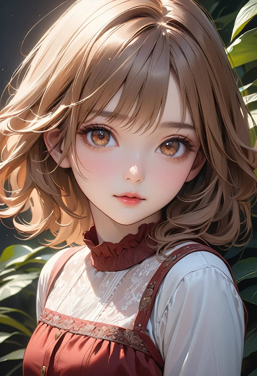 Highest quality, masterpiece, Ultra-high resolution, Realistic:1.2, RAW Photos, Intricate details, Portraiture, big, beautiful brown eyes:1.2, Perfect contours, Perfect Proportions:1.2, one person's, break ((Mouth close-up:1.2, ((From the side:1.2)), ( avert your eyes:1.2)),, (compensate:1.2, Fuller lips:1.3, Pink Lips:1.3, Glossy Lips:1.3, Lips parted:1.2), (Talk to a food delivery robot:1.2), ((Silk sleeveless shirt:1.2, Silk skirt, Low heels)), break (The background is a family restaurant.:1.2、Several guests are dining), (Empty-handed)