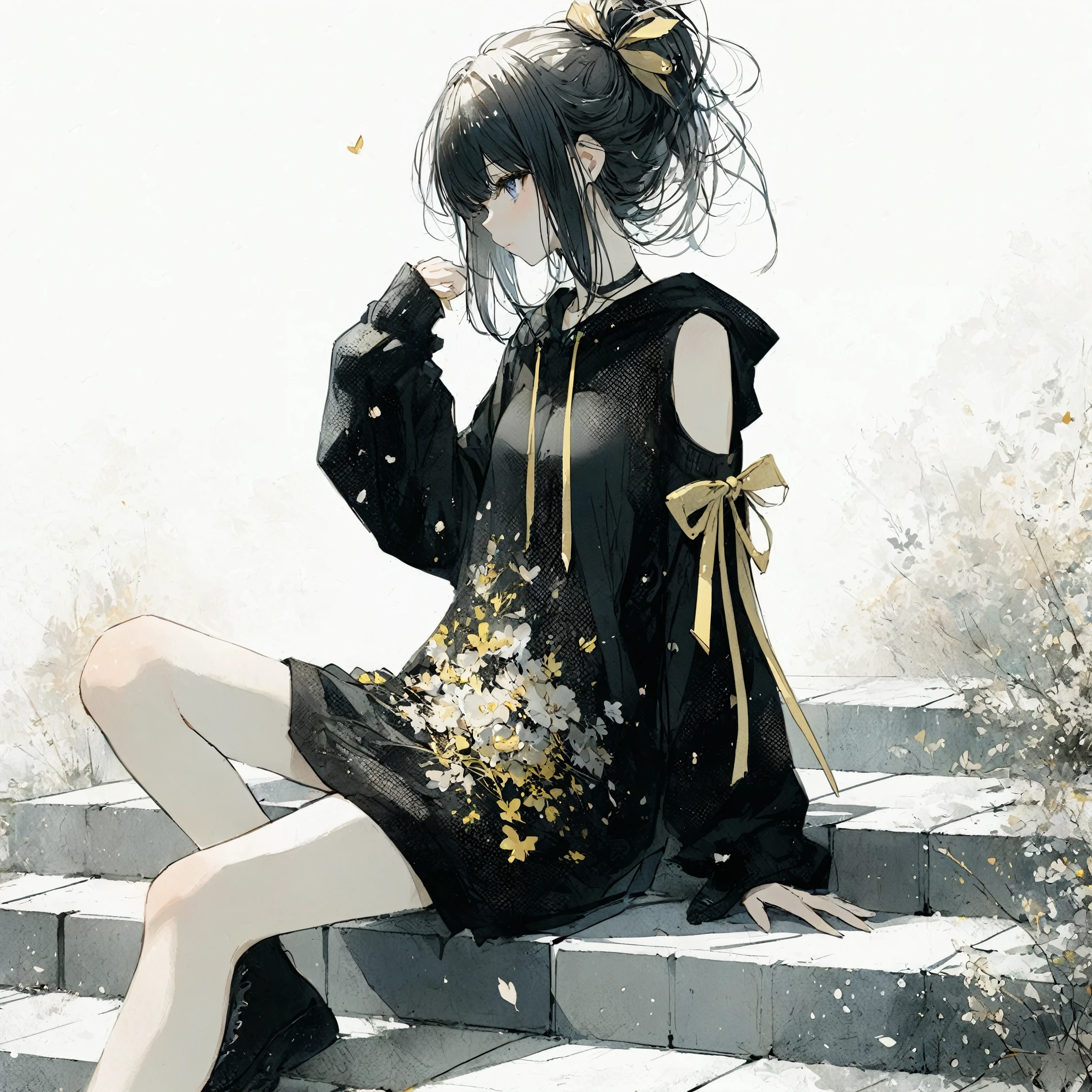 Official art using high-quality hand-drawn watercolor sketch techniques. (best quality,4k,8k,highres,masterpiece:1.2),ultra-detailed,beautiful detailed eyes,A girl with beautiful eyes, everyone, beautiful anime girl, cute anime girl, smooth anime art, anime style, elegant colors, soft lighting, delicate beautiful eyes, very coquettish, (beautiful large breast:1.2), (correct hands:1.2),