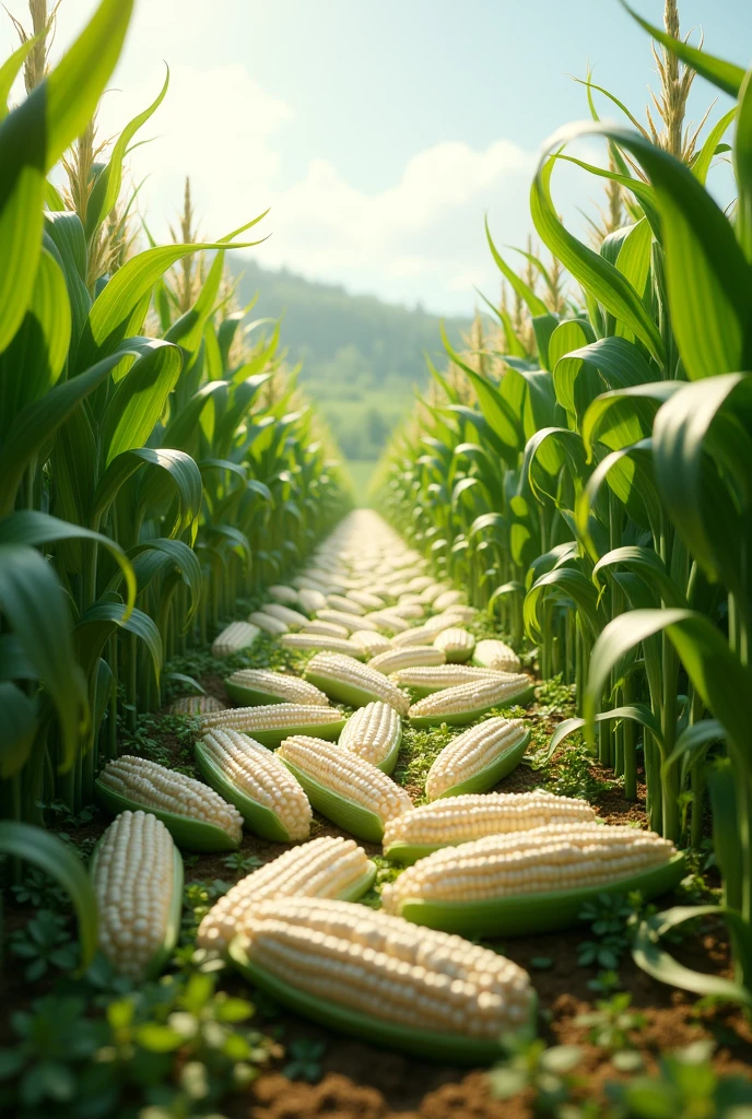 Many fresh
White corn