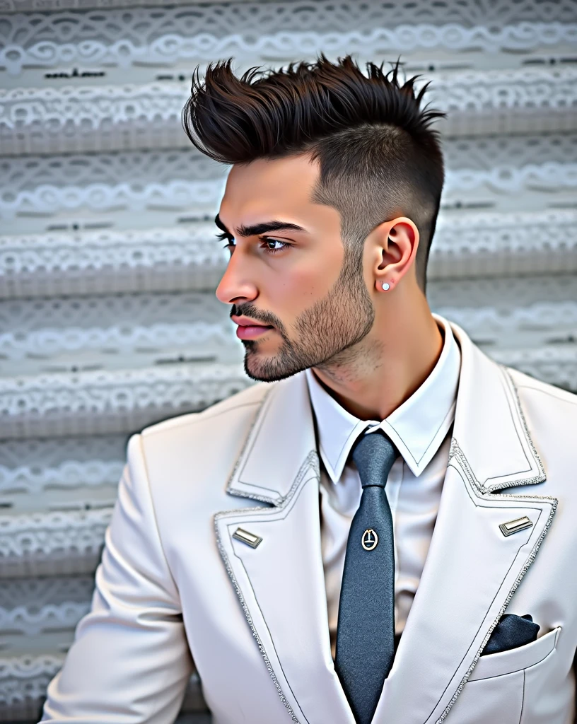I want to create a man who is your healthy wealthy and financially powerful strong how is look at age 30 took uploaded image face and recreate add luxurious