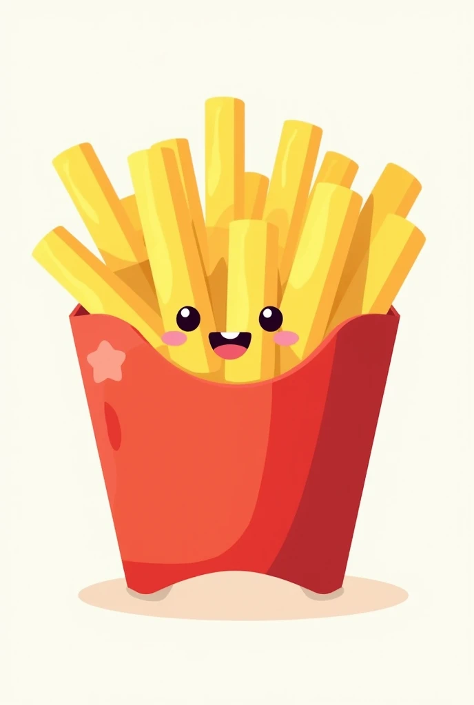 1 piece of fries cute clipart