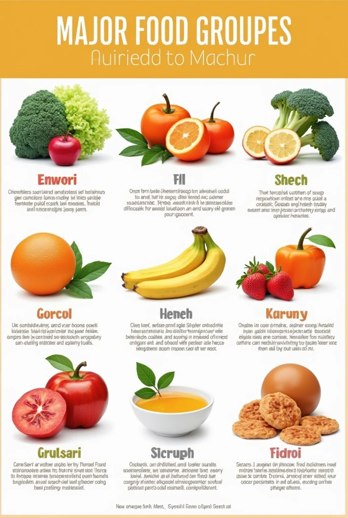 Food groups poster