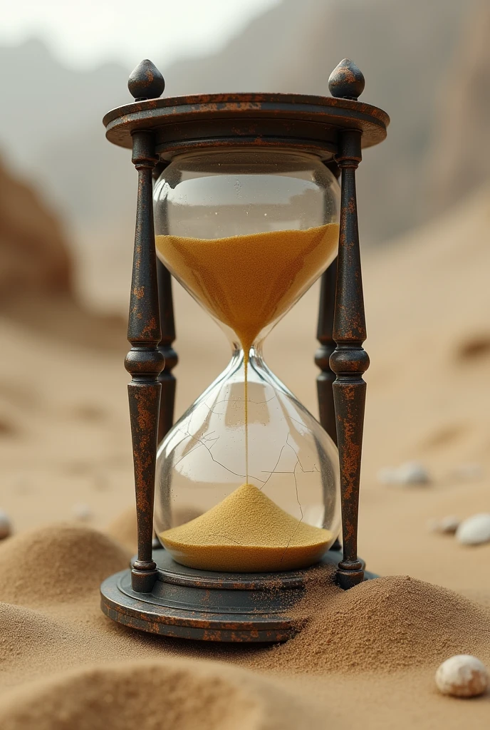 worn down sand hourglass