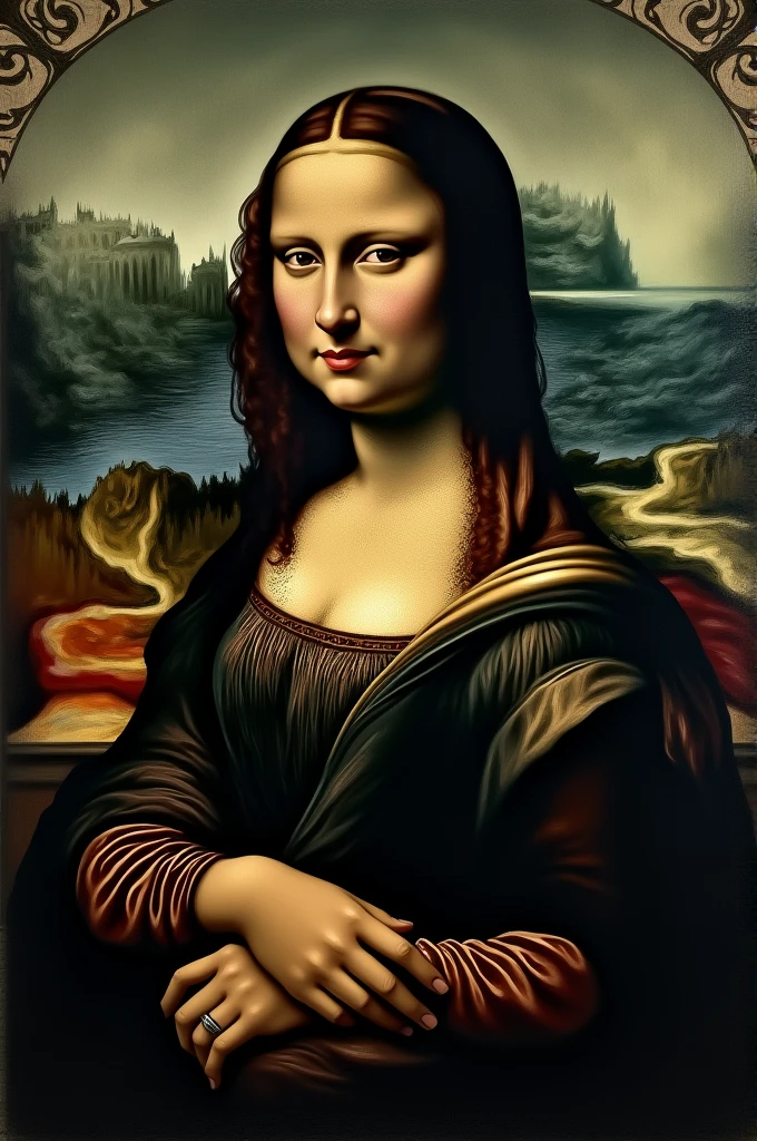 Make a Mona Lisa in the Gothic style.