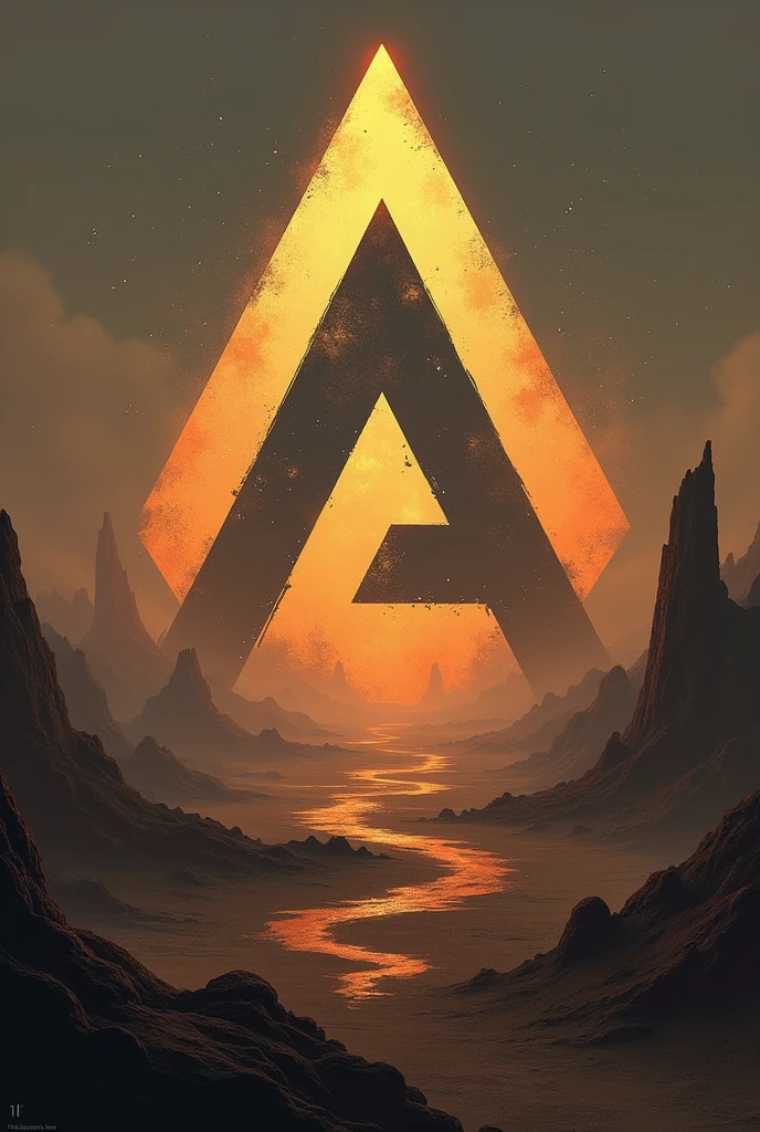 I'm creating a logo for a discord server, It is named Arrakisz, because it's focused on Dune Awakening game, I need you to create a Logo for it, it must have letter "A" centered in the middle