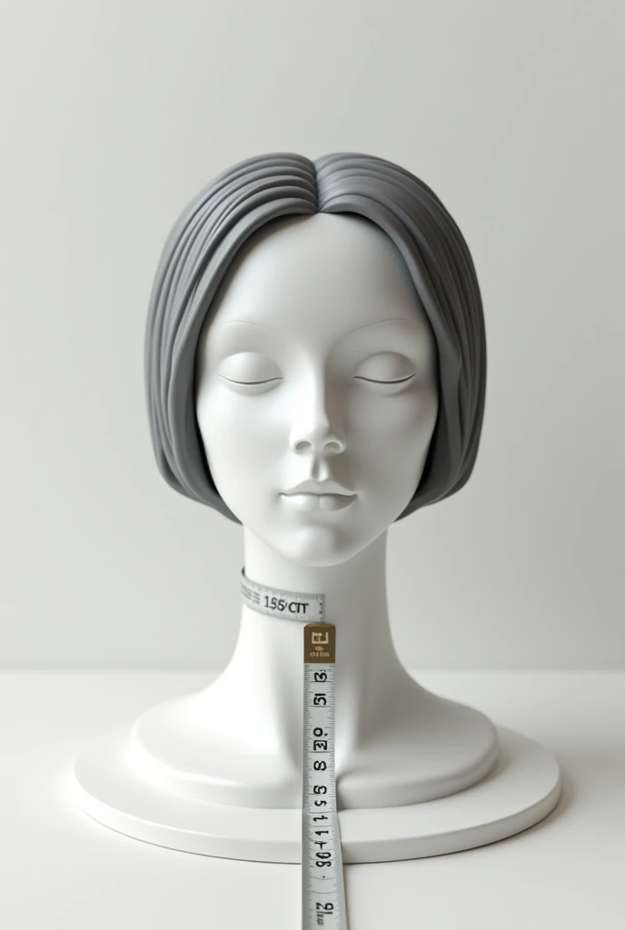 A tape measure that shows only the top of the head of a human on the mark of 159 centimeter
