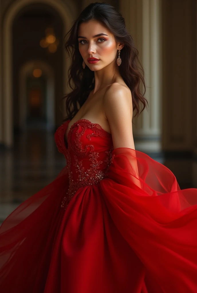 more hot and in red dress