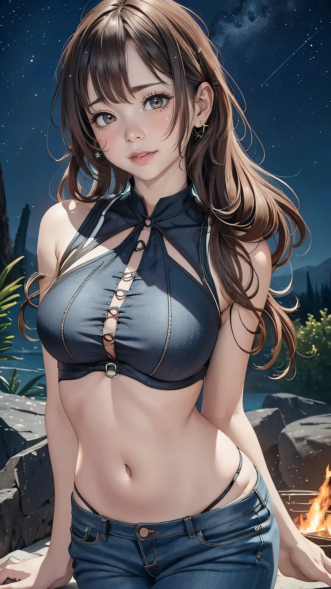 (Best Quality,4K,8K,hight resolution,masutepiece:1.2),Ultra-detailed,(Realistic,Photorealistic,Photorealsitic:1.37),femele, 20 years old,Eyes and faces with detailed,Long Wave Hair、dark brown hair、gravure idol swimsuit、long eyelashes,Beautiful detailed lips,Soft pastel colors,Studio Lighting,Garden background,,subtle water droplets on her skin,Hair that flutters in the wind、captivating blue eyes、