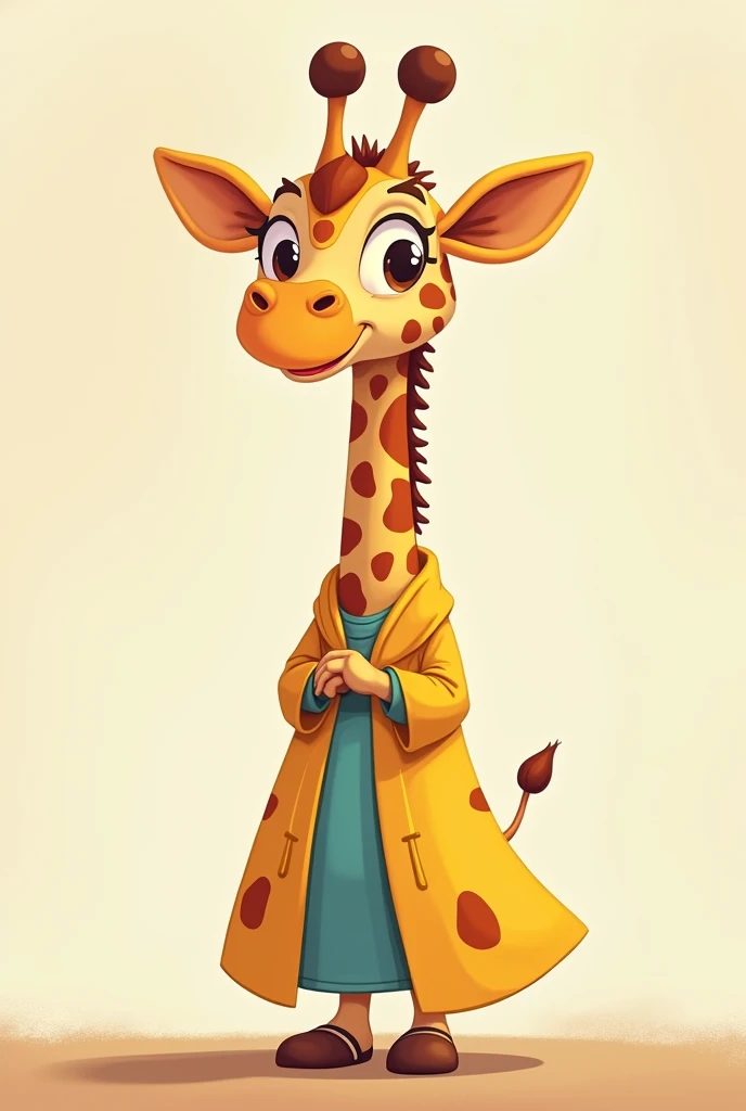 Cartoon togaed giraffe