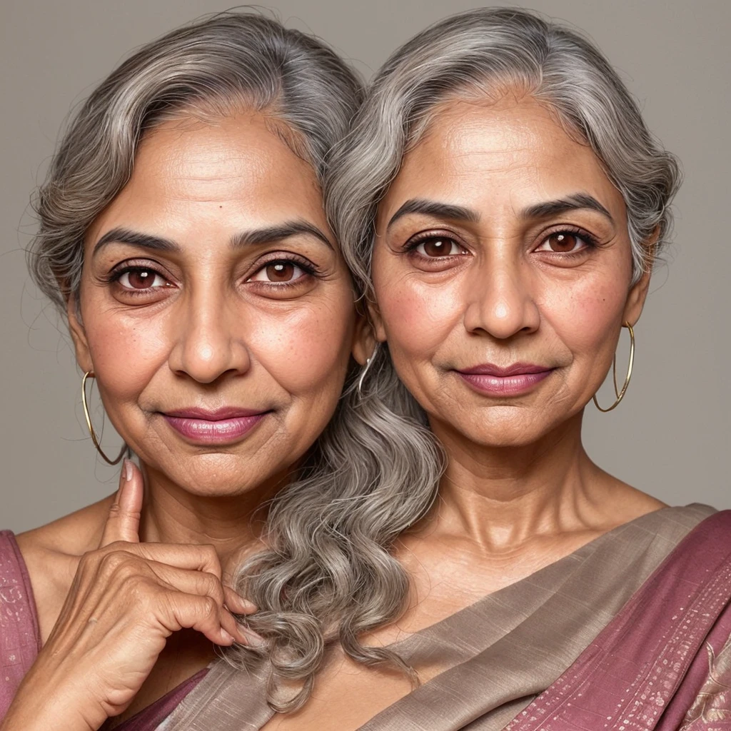 India:Geeta Rasoya

Age: Elder (likely between 65-79 years old in Sim years)
Body Type: Slightly rounded figure with a comfortable weight distribution
Facial Structure: Round or oval-shaped face with wrinkles and age spots
Skin Tone: Medium to dark brown with a warm, golden undertone
Facial Hair: A few grey hairs on her chin or upper lip
Eye Shape: Almond-shaped eyes with a gentle, caring expression
Eye Color: Warm, dark brown eyes with golden flecks
Eyebrows: Thick, grey eyebrows with a slight arch
Facial Wrinkles: Gentle wrinkles around her eyes, forehead, and mouth
Lip Color: Thin, pink lips with a subtle sheen
Teeth: Slightly yellowed teeth with a few gaps
Hair Texture: Soft, curly grey hair with a subtle wave
Hair Style: Short, curly grey hair with a few loose strands framing her face
Body Shape: Average height for an elder Sim
Posture: Gentle, relaxed posture with a slight hunch
Hands: Soft, wrinkled hands with a few age spots
Style Inspiration: Classic Indian attire with a modern twist
