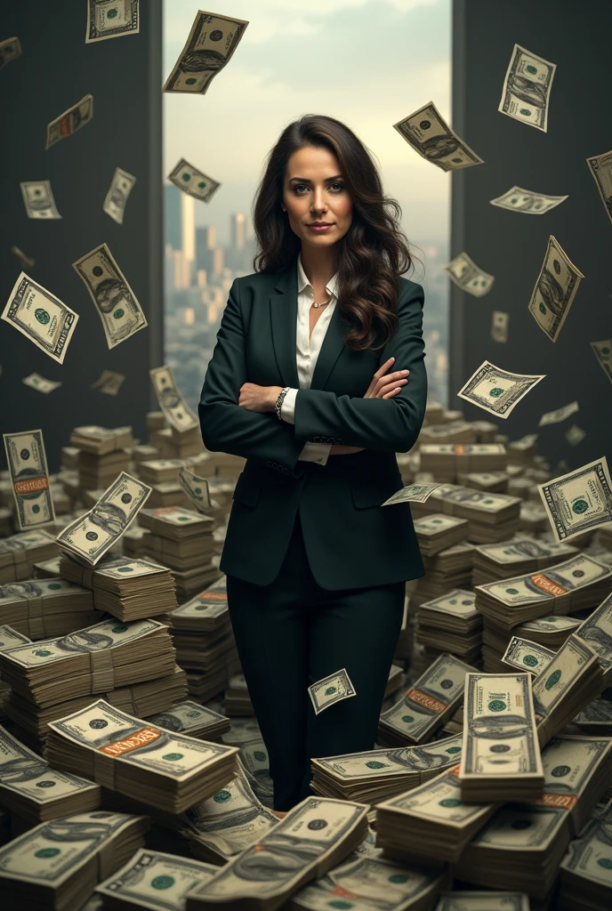 Claudia Sheinbaum with money around