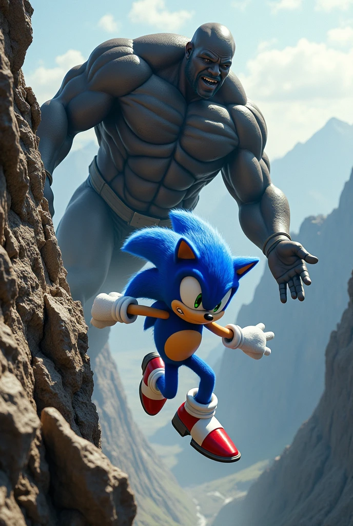 Sonic falling off a cliff and dying to a 150kg fat black man