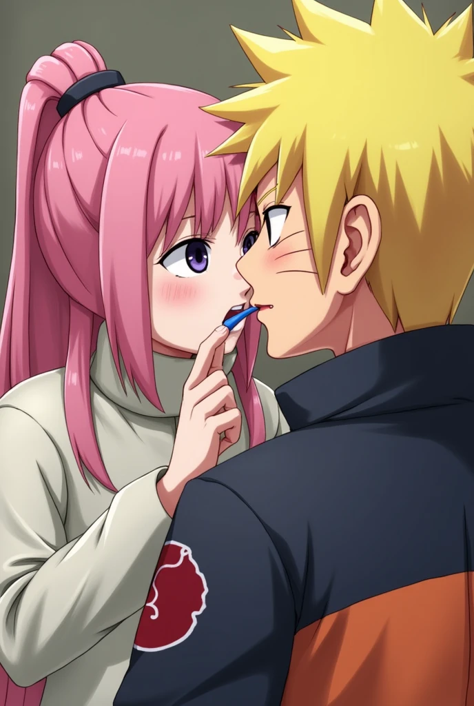 Sakura Haruno sucking Naruto's penis