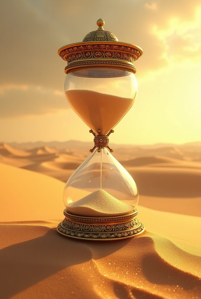 hourglass on a sand