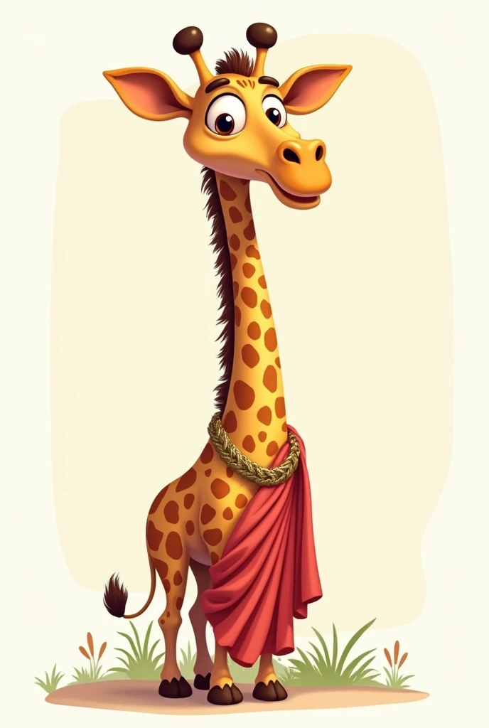 Cartoon art togaed giraffe for instagram display picture