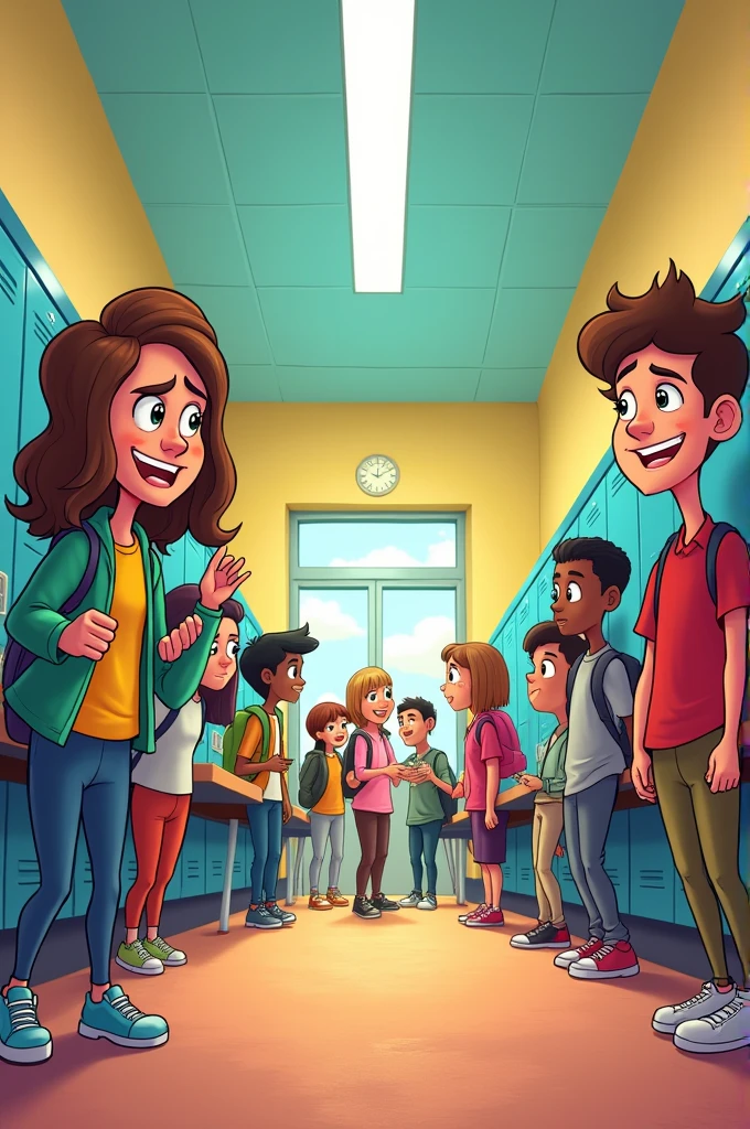 A cartoon about problems at school