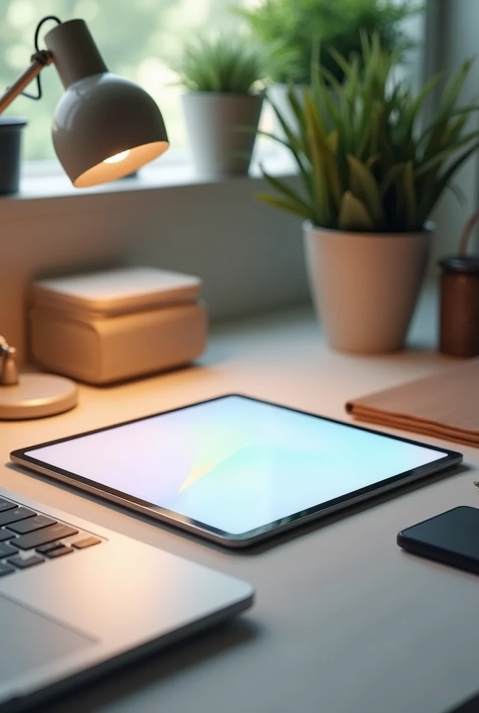 iPad with a nice set up so that the iPad is directly in front of the picture