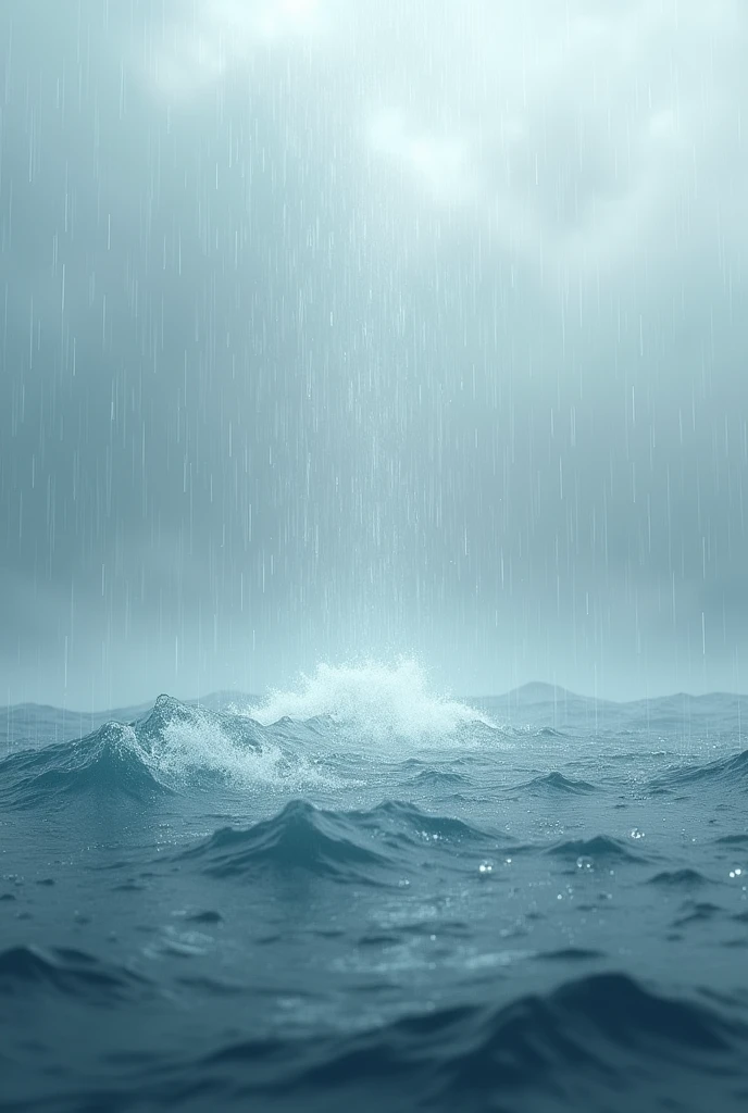 rain drops are failling and making a ocean gradually
