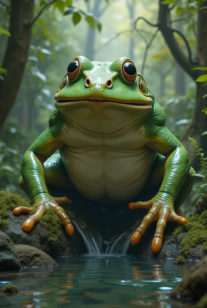 Man turns into a frog