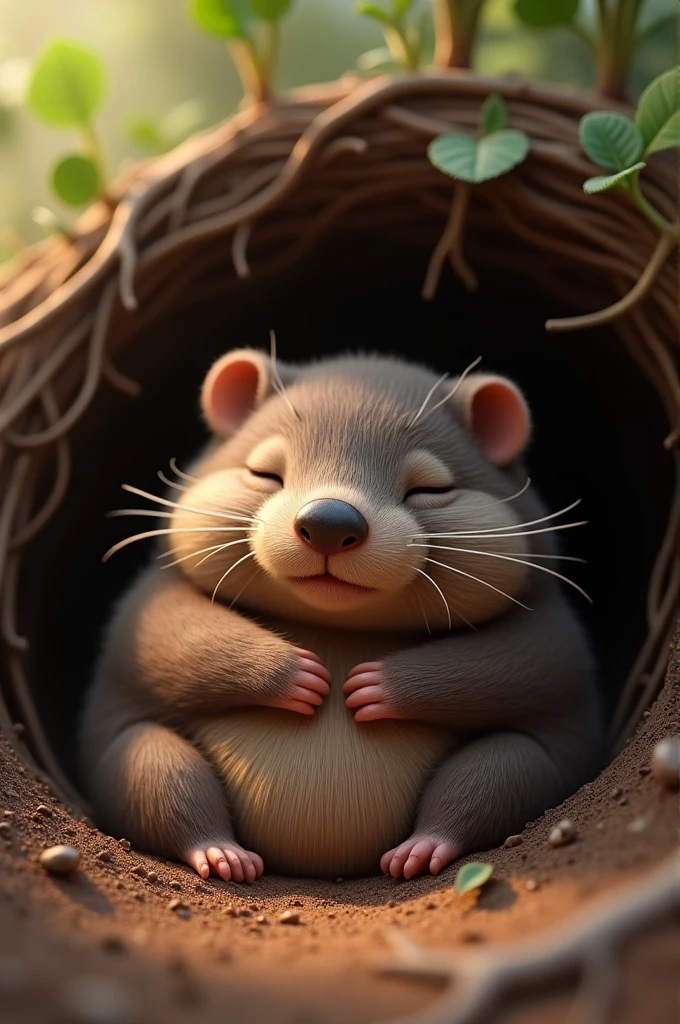 Create a relaxed mole