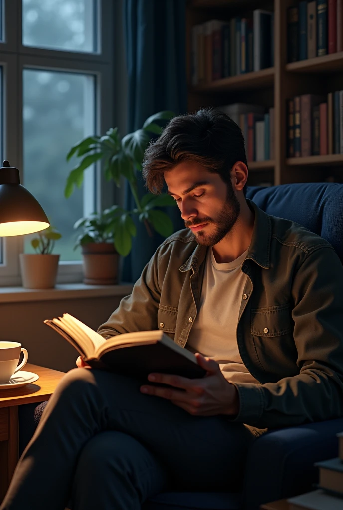 Man reading a book

