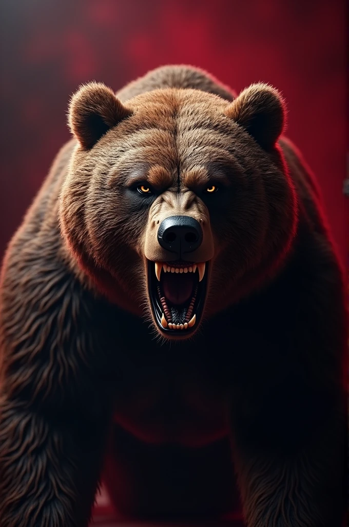 Theme: angry gangster bear with different patterns
Background: wine with a touch of dark red