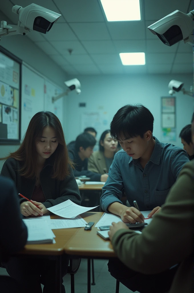 CCTV cameras catch people cheating on exams