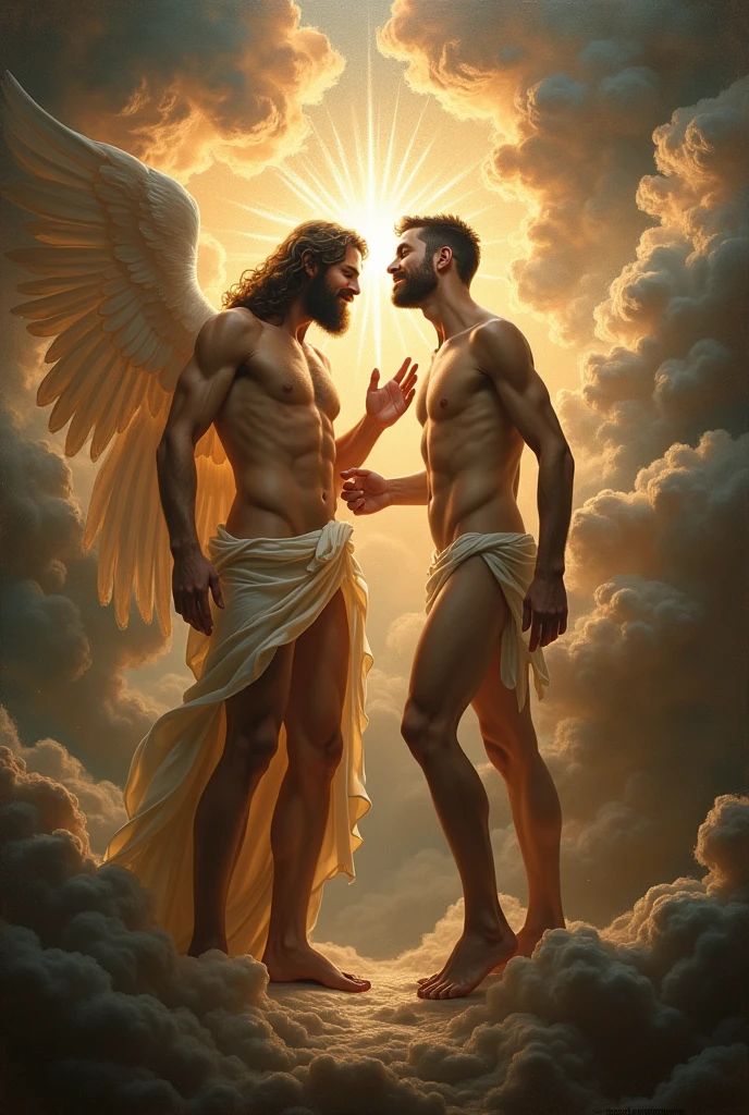 Make the picture of the creation of Adam of the rebirth