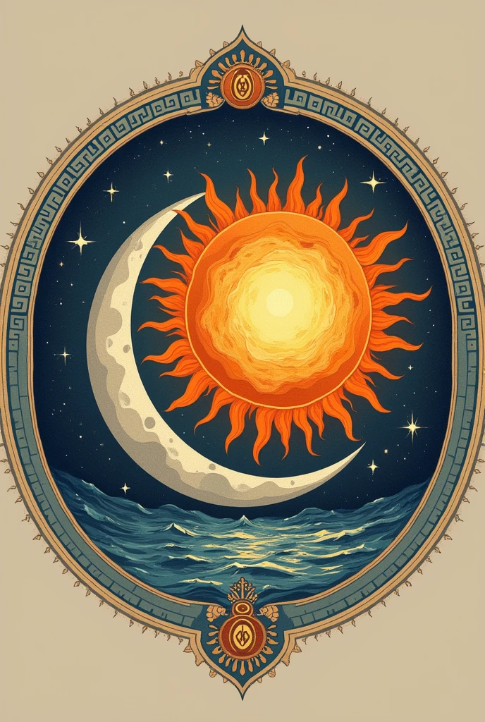 Logo Iotopia : lune et soleil interdépendants avec une touche de Grèce antique, essaie d’inclure le nom iotopia

En plus réaliste 