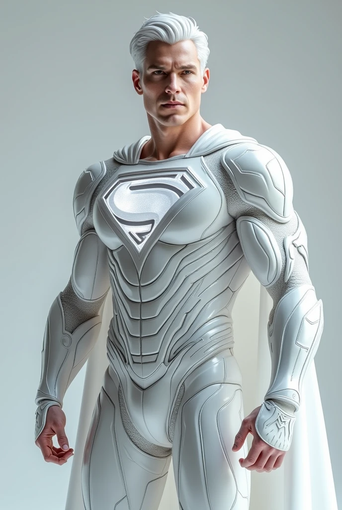 (work of art, 4k resolution, ultra-realistic, very detailled), (White superhero theme, charismatic, there&#39;s a girl at the top of town, wearing spiderman costume, she is a superhero), [ ((age 25), (long  white hair:1.2), whole body, (blue colored eyes:1.2), ((Spider-Man Stance),show of force, jumping from one building to another), ((sandy urban environment):0.8)| (urban landscape, at night, dynamic lights), (fullmoon))] # Explanation: The prompt mainly describes an ultra-high-definition 4K painting, very realistic, very detailled. Shows a superheroine on top of the city, wearing a Spider-Man costume. O tema da pintura é um White superhero theme, the female protagonist has long  white hair, is age 25 old and her entire body is shown in the painting. In terms of portraying the actions of female superheroes, spiders are employed