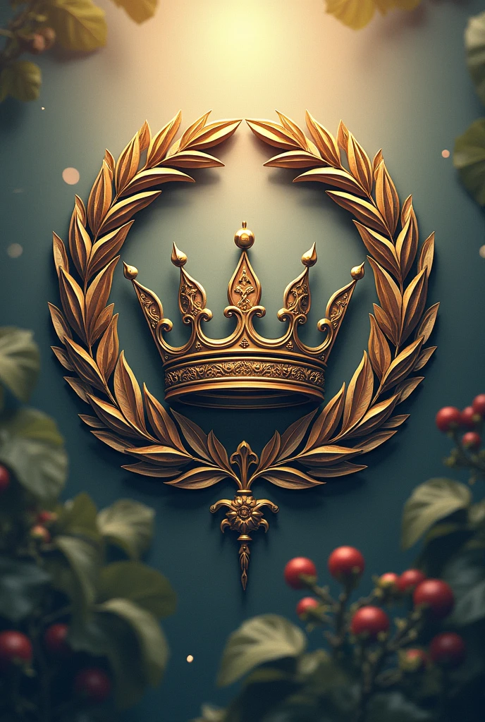 LOGO LOS POMBIS MODEL GREEK KINGDOM LAUREL CROWN