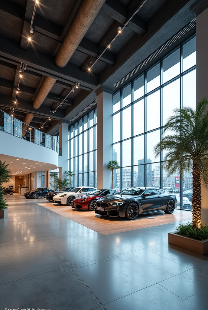 Architectural floor plan design for a car sales agency 
