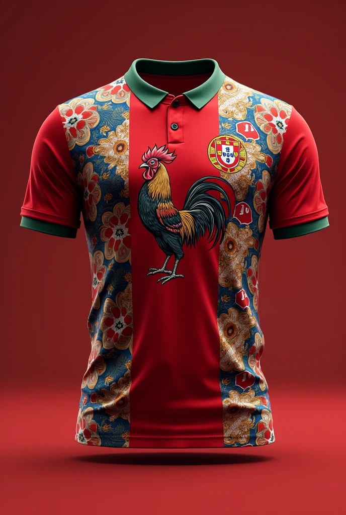 create a football shirt with features and things from the country of Portugal