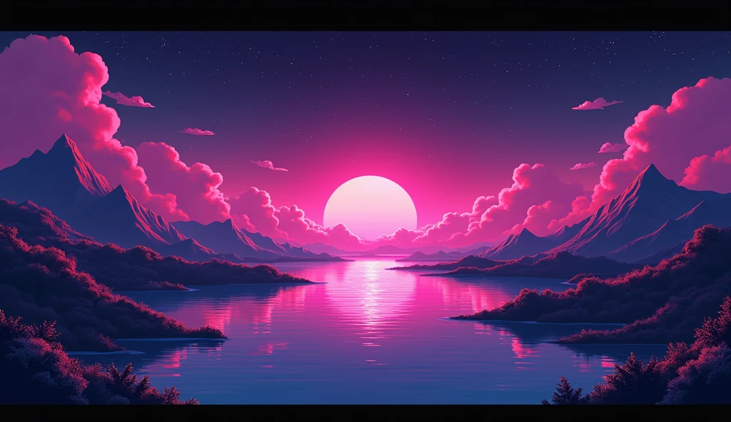 neon、letter、Chill Lofi BGM