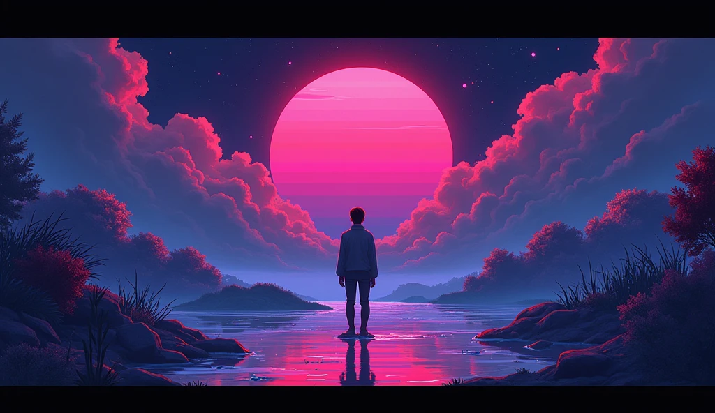 neon、letter、Chill Lofi BGM