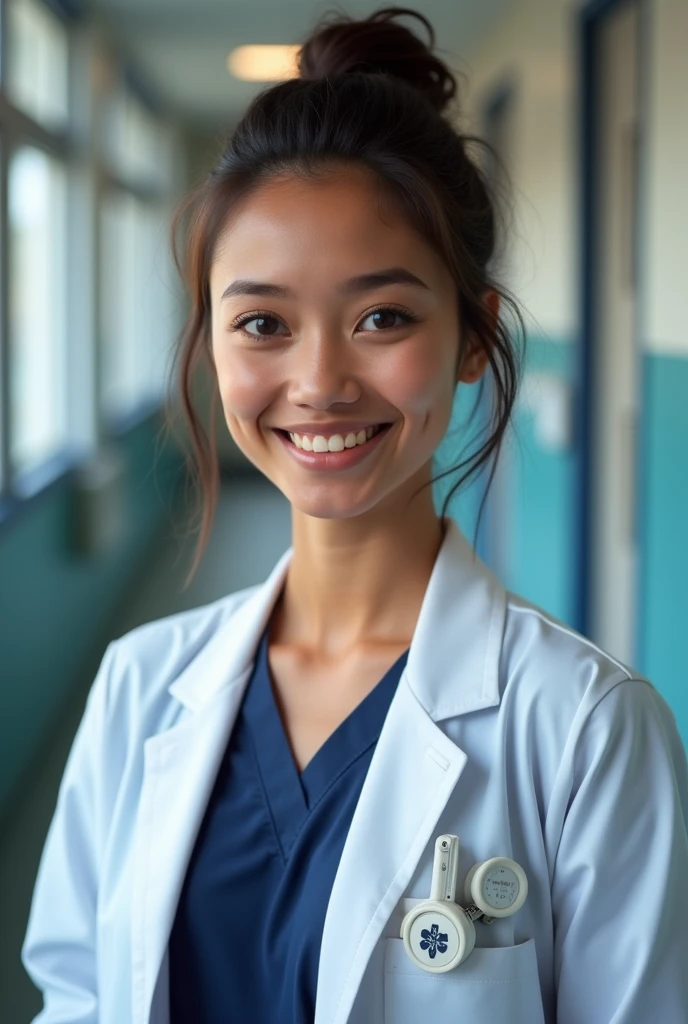 create me a nurse student using my face.