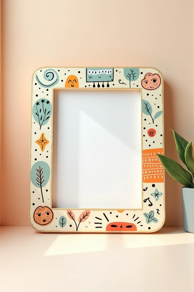 Cute pattern photo frame