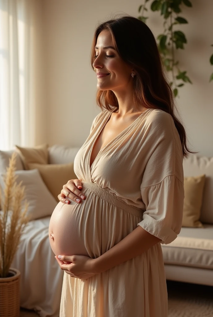 Generate a card for Instagram, Maria Cecília With the phrase (a new member is arriving in the family ) In Portuguese! Also put a pregnant mother