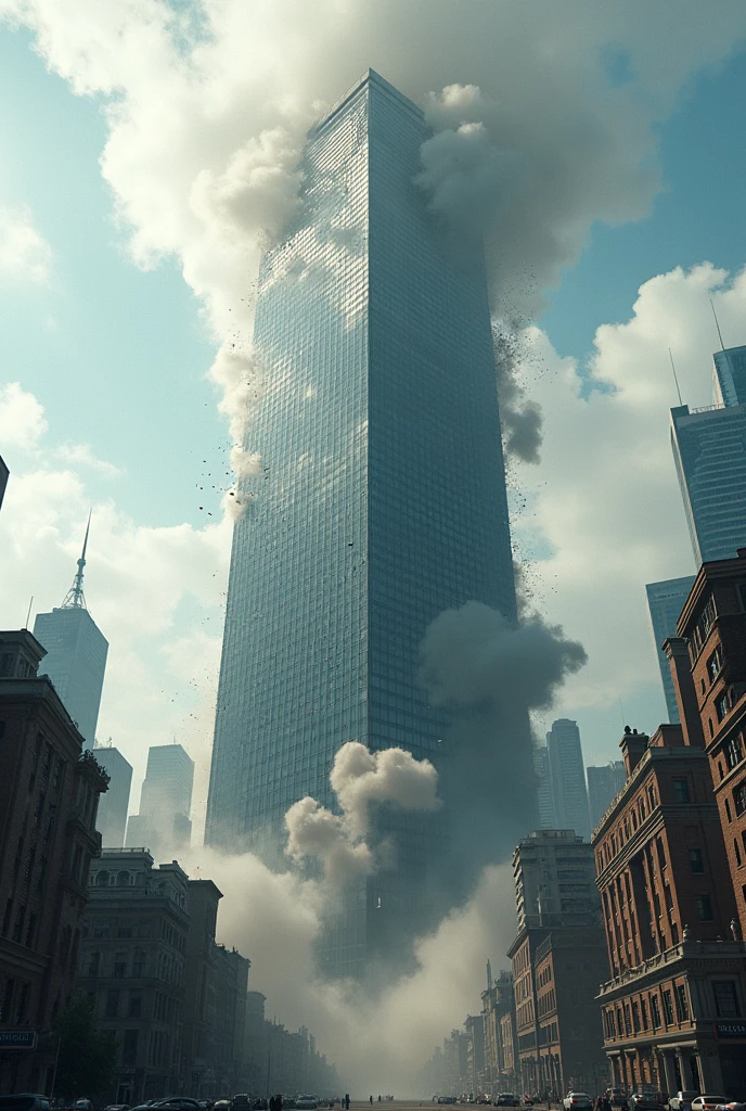Tall Building, Collapse Downwards, In the city