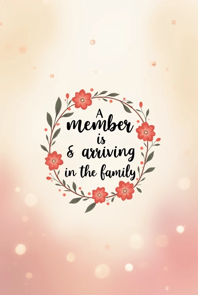 Generate a card for Instagram, Maria Cecília With the phrase (a new member is arriving in the family )