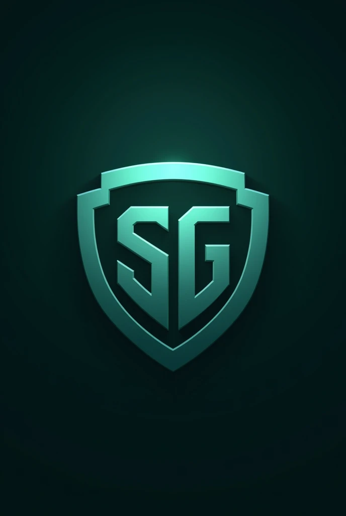 Create a Gaming logo 'SG', dark mint colour, with shield
